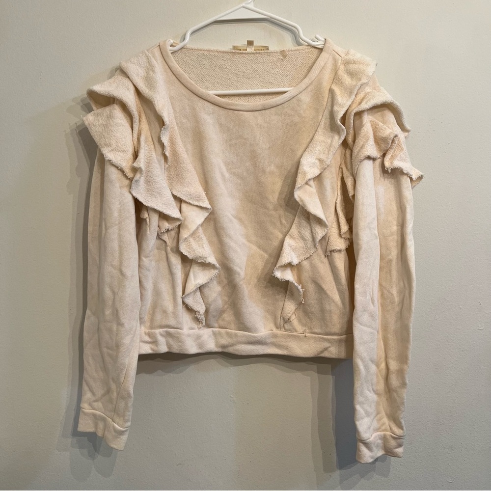 LoveShackFancy Ruffle Sweatshirt Small - Picture 6 of 9